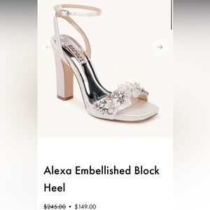 Badgley Mischka Alexa Embellished Block Heel